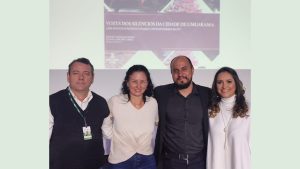 Organizadoras, diretor-geral e coordenador da Editora.