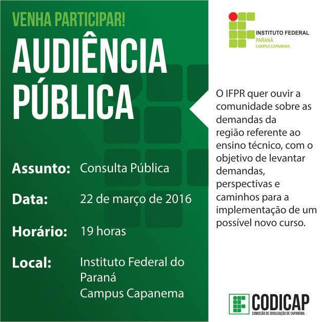 Campus Capanema promove audiência pública