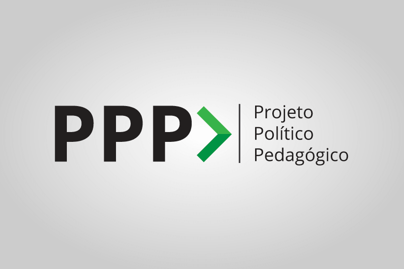 Imagem de fundo cinza com a marca do Projeto Político Pedagógico PPP